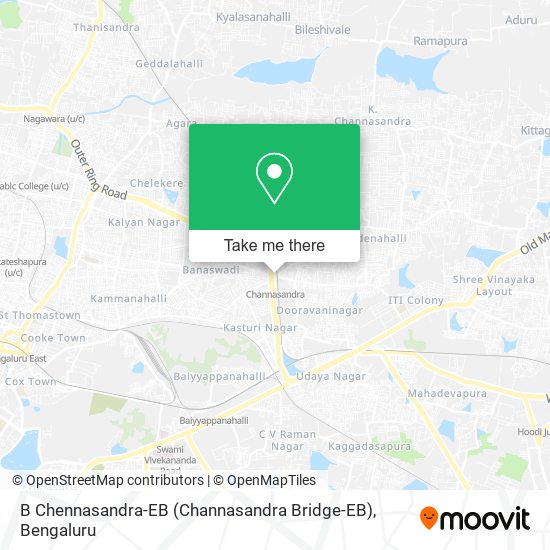 B Chennasandra-EB (Channasandra Bridge-EB) map