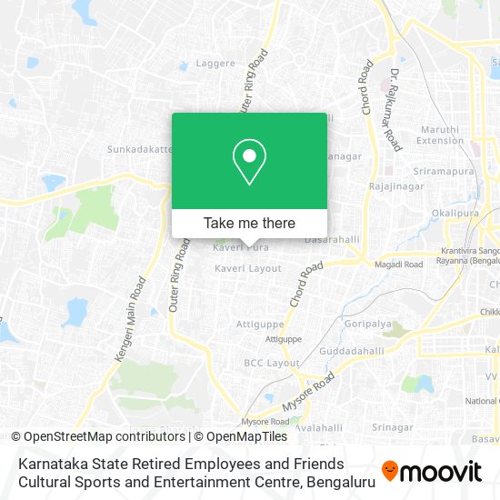 Karnataka State Retired Employees and Friends Cultural Sports and Entertainment Centre map