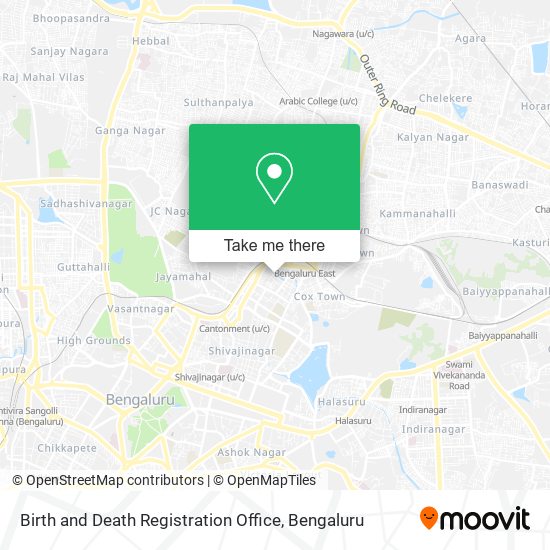Birth and Death Registration Office map