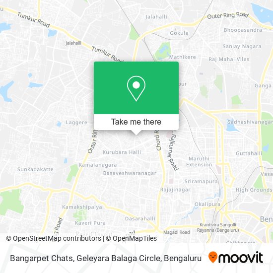Bangarpet Chats, Geleyara Balaga Circle map