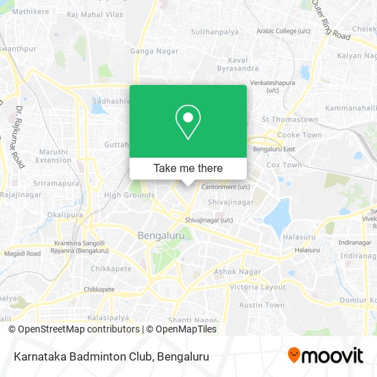 Karnataka Badminton Club map