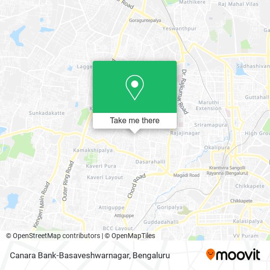 Canara Bank-Basaveshwarnagar map