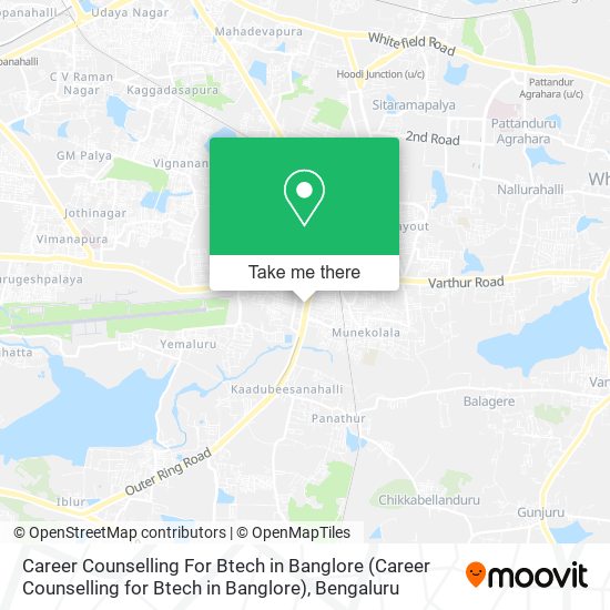 Career Counselling For Btech in Banglore map