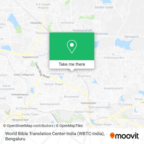 World Bible Translation Center-India (WBTC-India) map