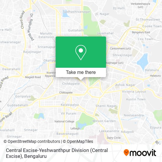 Central Excise-Yeshwanthpur Division map