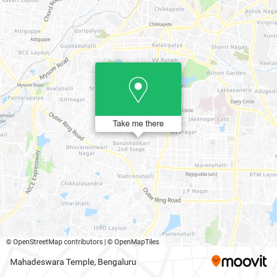 Mahadeswara Temple map