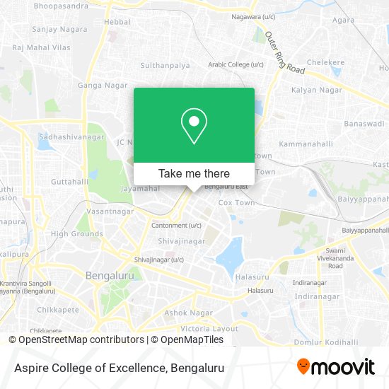 Aspire College of Excellence map