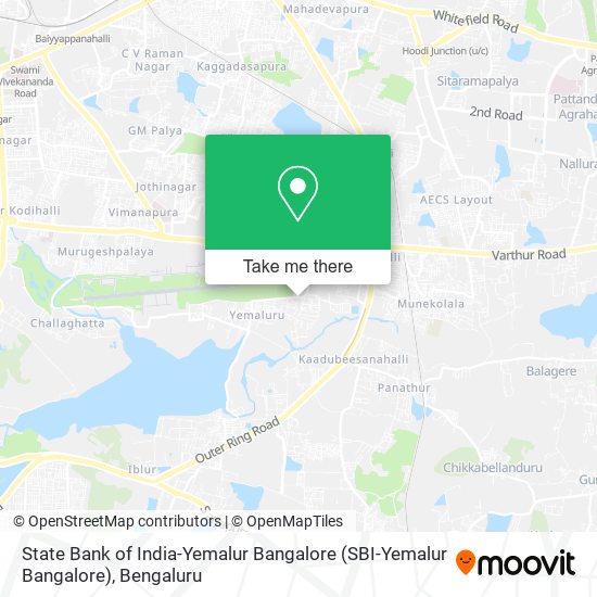 State Bank of India-Yemalur Bangalore (SBI-Yemalur Bangalore) map