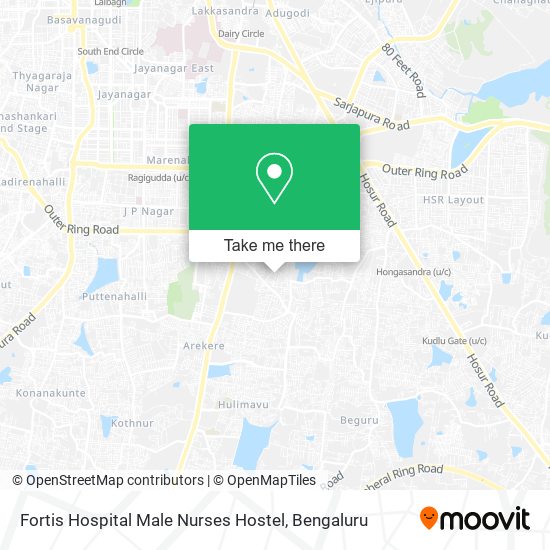 Fortis Hospital Male Nurses Hostel map