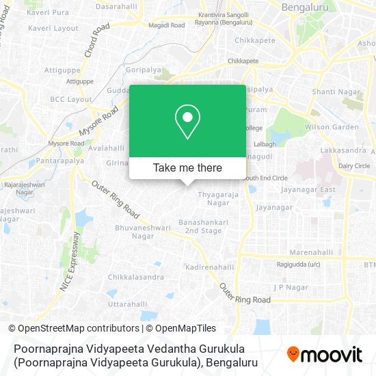 Poornaprajna Vidyapeeta Vedantha Gurukula map