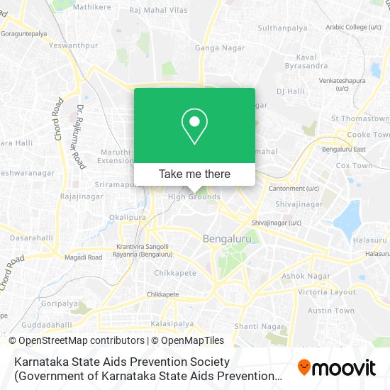 Karnataka State Aids Prevention Society (Government of Karnataka State Aids Prevention Society) map