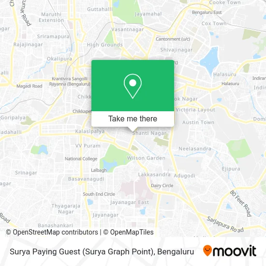 Surya Paying Guest (Surya Graph Point) map