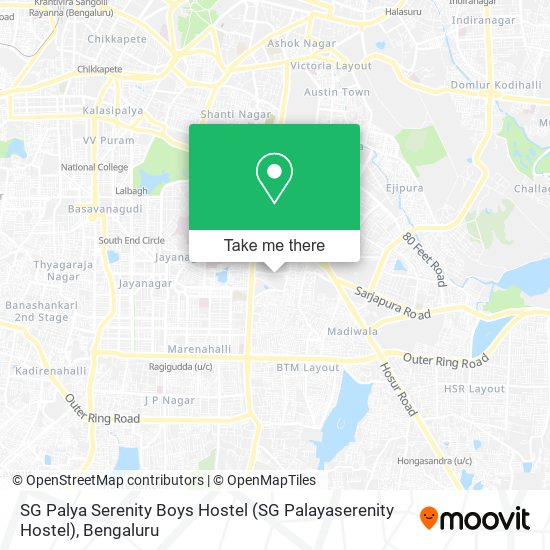 SG Palya Serenity Boys Hostel (SG Palayaserenity Hostel) map