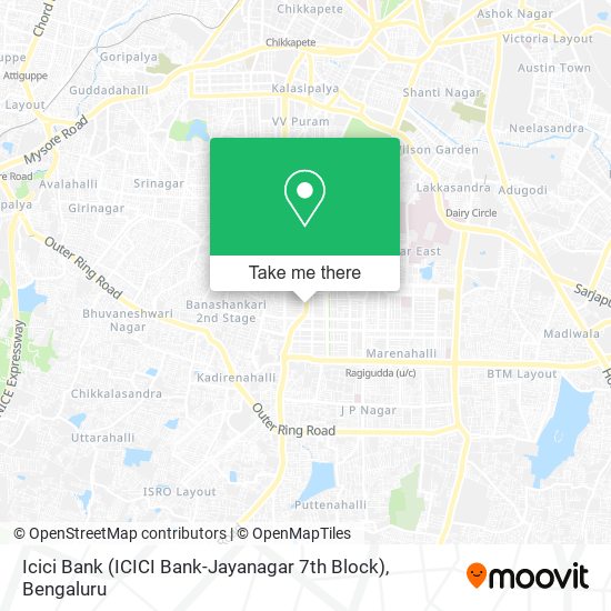 Icici Bank (ICICI Bank-Jayanagar 7th Block) map