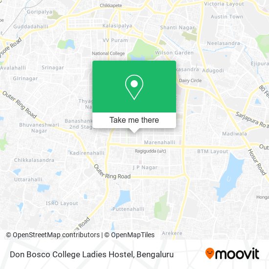 Don Bosco College Ladies Hostel map