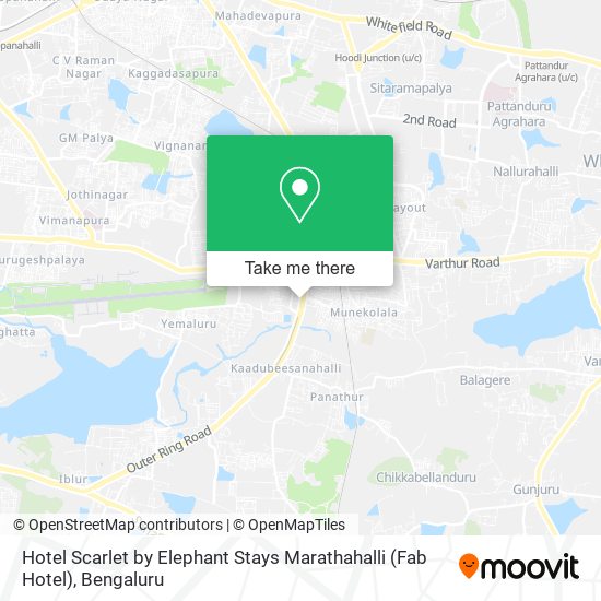 Hotel Scarlet by Elephant Stays Marathahalli (Fab Hotel) map