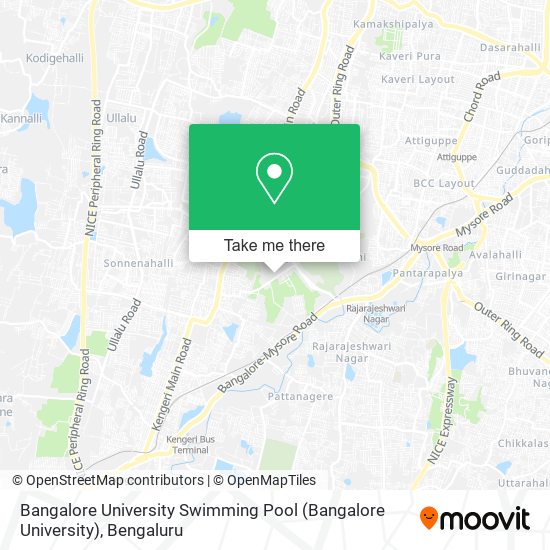 Bangalore University Swimming Pool map