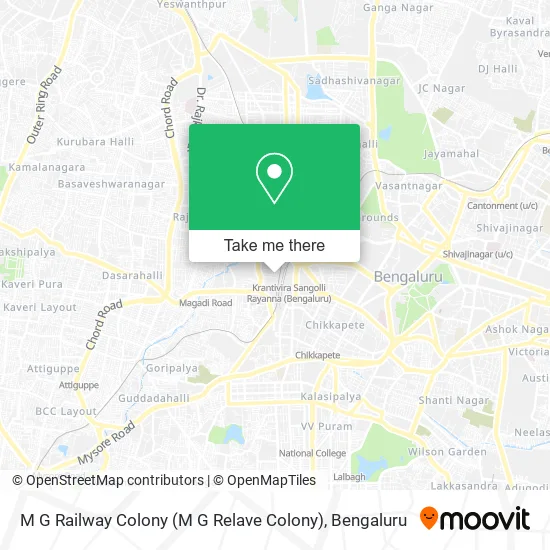 M G Railway Colony map