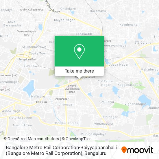 Bangalore Metro Rail Corporation-Baiyyappanahalli map