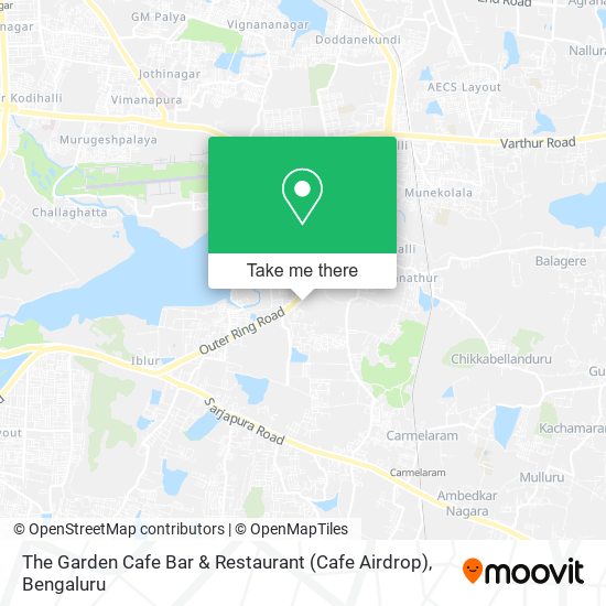 The Garden Cafe Bar & Restaurant (Cafe Airdrop) map