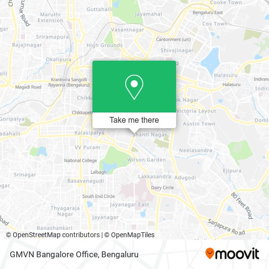 GMVN Bangalore Office map