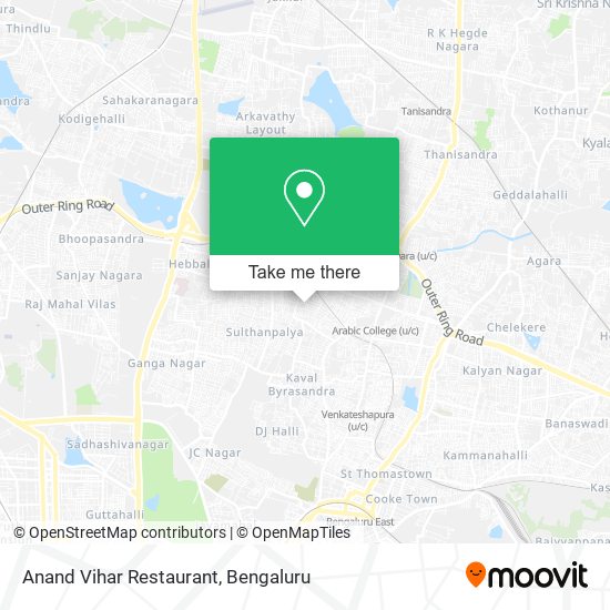 Anand Vihar Restaurant map