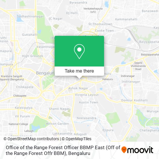 Office of the Range Forest Officer BBMP East (Off of the Range Forest Offr BBM) map