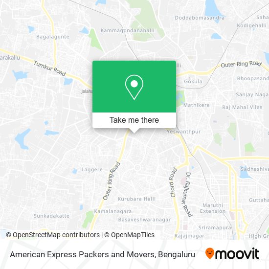 American Express Packers and Movers map