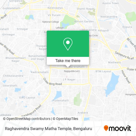 Raghavendra Swamy Matha Temple map