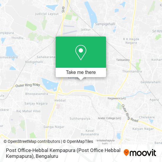 Post Office-Hebbal Kempapura map
