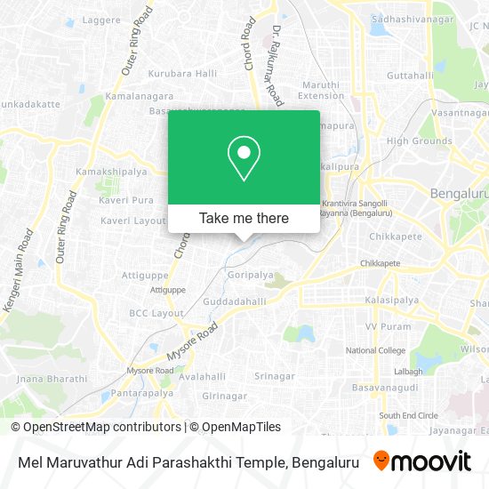 Mel Maruvathur Adi Parashakthi Temple map