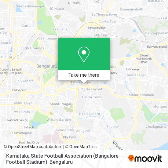 Karnataka State Football Association (Bangalore Football Stadium) map