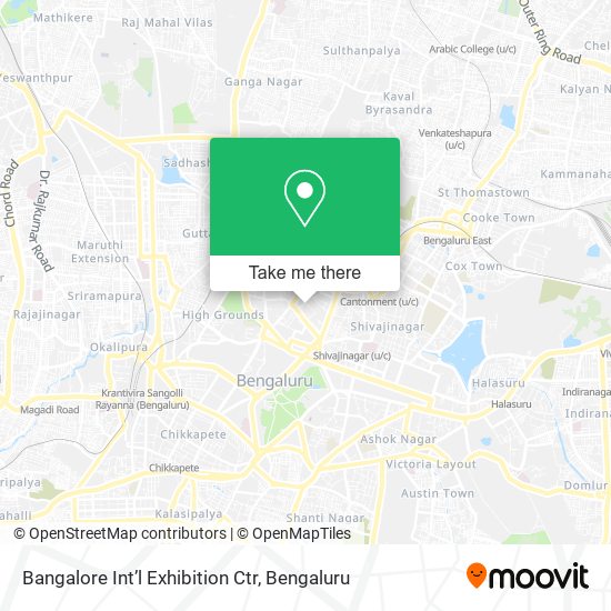 Bangalore Int’l Exhibition Ctr map