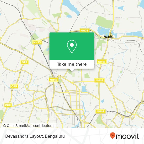 Devasandra Layout map