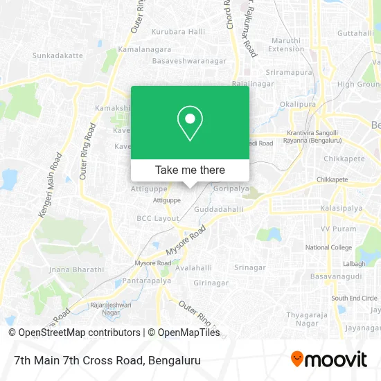 7th Main 7th Cross Road map