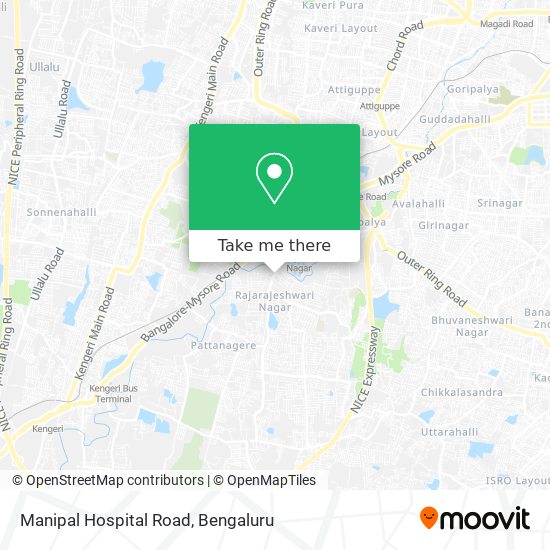 Manipal Hospital Road map
