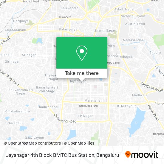 Jayanagar 4th Block BMTC Bus Station map