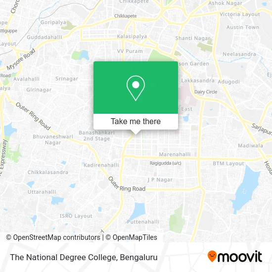 The National Degree College map