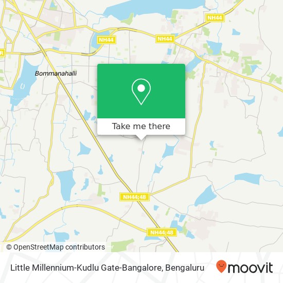 Little Millennium-Kudlu Gate-Bangalore map