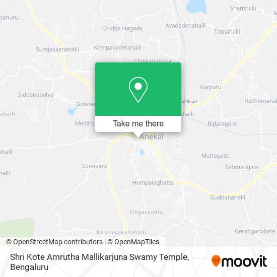 Shri Kote Amrutha Mallikarjuna Swamy Temple map