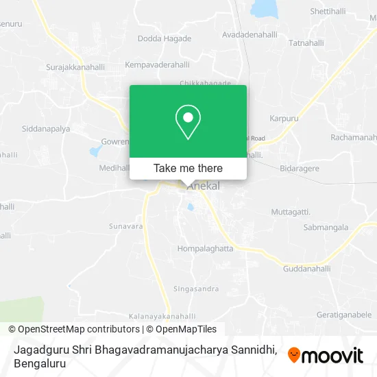 Jagadguru Shri Bhagavadramanujacharya Sannidhi map