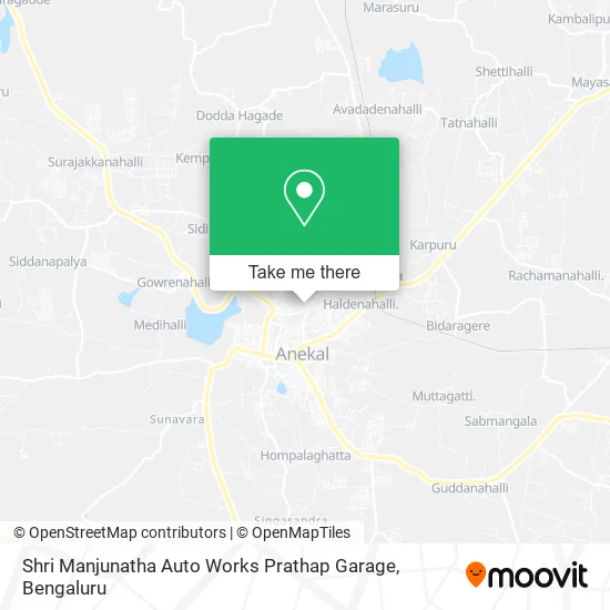 Shri Manjunatha Auto Works Prathap Garage map