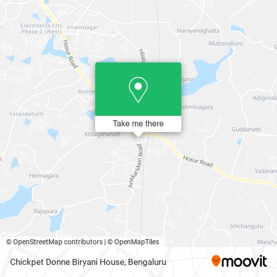 Chickpet Donne Biryani House map
