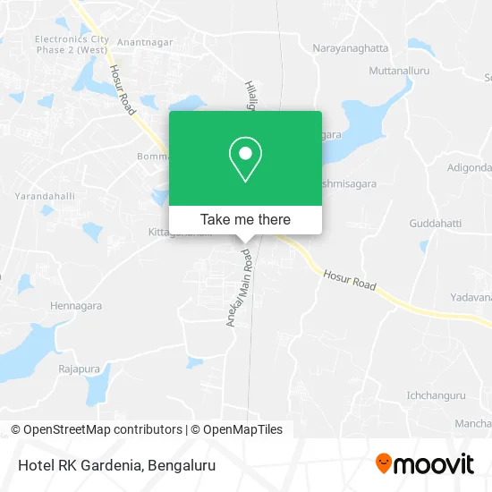 Hotel RK Gardenia map