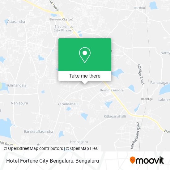 Hotel Fortune City-Bengaluru map