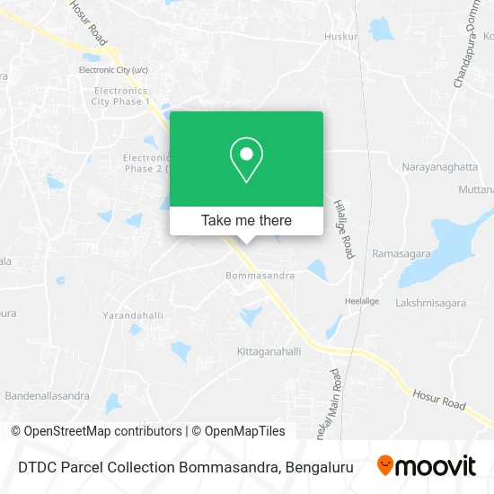 DTDC Parcel Collection Bommasandra map