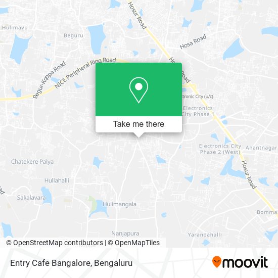 Entry Cafe Bangalore map