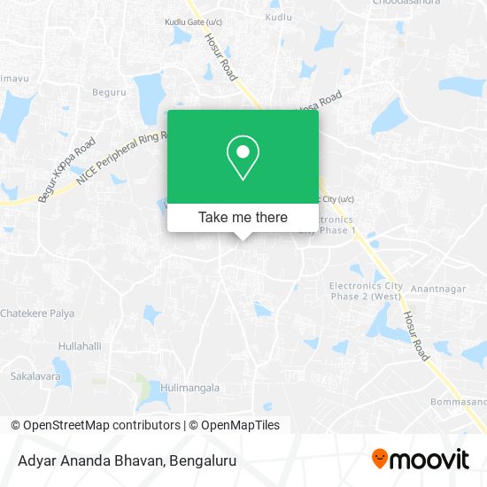 Adyar Ananda Bhavan map