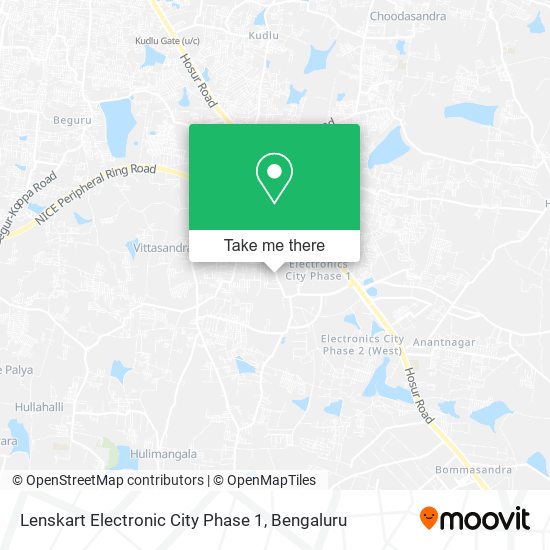 Lenskart Electronic City Phase 1 map