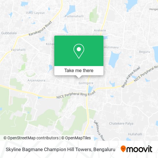 Skyline Bagmane Champion Hill Towers map